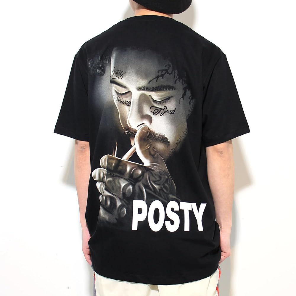 ポストマローン Tシャツ ① XLサイズ 来日公演 POST MALONE Amazon | ポスト・マローン Post Malone 22060 POSTY ラッパー t